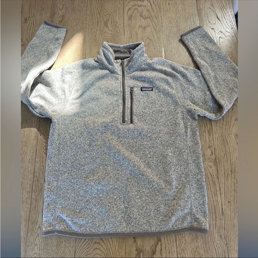 Patagonia Better Sweater 1/4 zip color grey size large